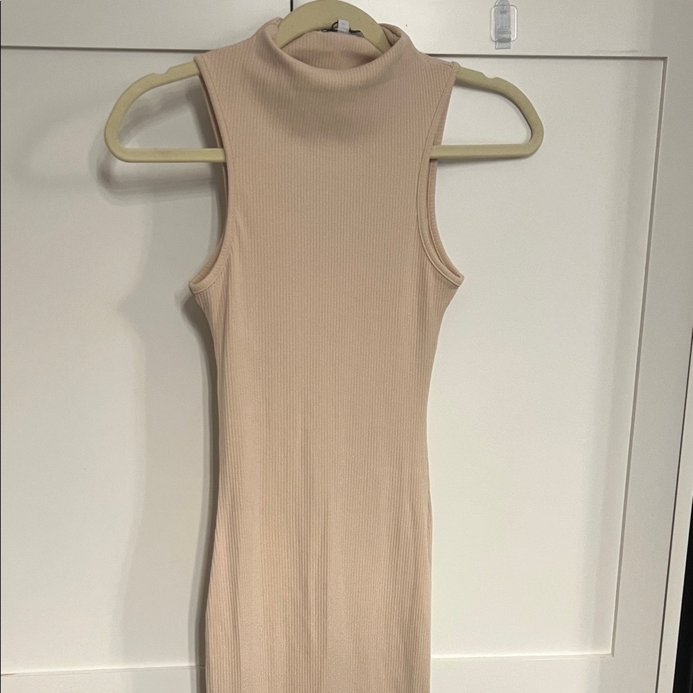 Fashion Nova Cream Snatched Maxi Dress